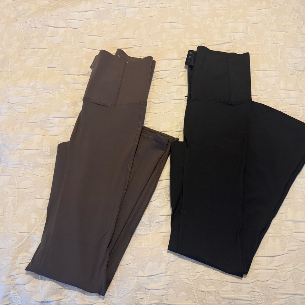 High-Waist Women's Leggings Pants - Black and Brown